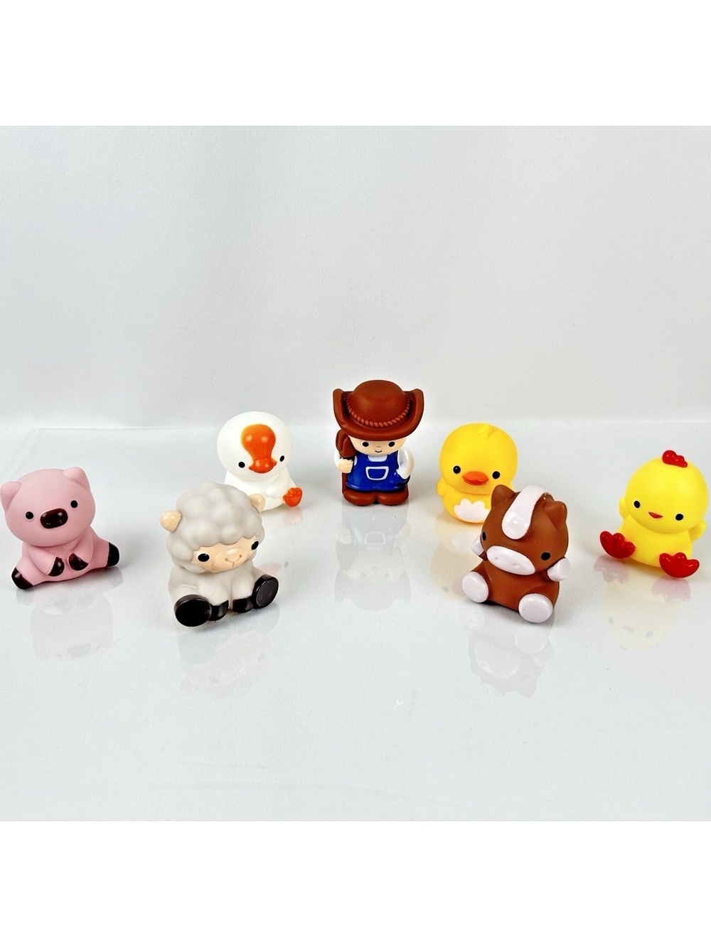 Farm Animals Barnyard Playset Farmer, Duck, Chicken, Horse, Sheep, Chick & Pig